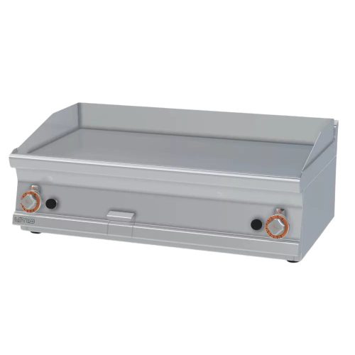 Lotus rostlap, gázüzemű, keménykrómozott, sima felületű, asztali, 2 zónás, 15 kW