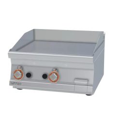   Lotus rostlap, gázüzemű, keménykrómozott, sima felületű, asztali, 2 zónás, 9 kW
