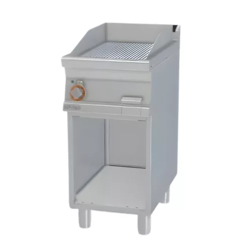 Lotus rostlap, elektromos, keménykrómozott, bordázott felületű, álló, 1 zónás, nyitott tárolóval, 5,55 kW