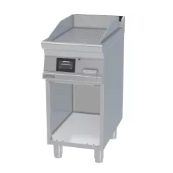 Lotus rostlap, érintőképernyős, elektromos, öntöttvas, bordázott felületű, 1 zónás, nyitott tárolóval, 5,55 kW