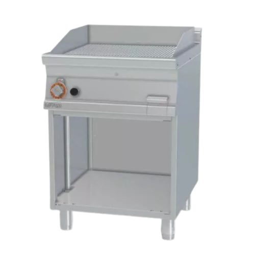 Lotus rostlap, gázüzemű, öntöttvas, bordázott felületű, álló, 1 zónás, nyitott tárolóval, 10,5 kW