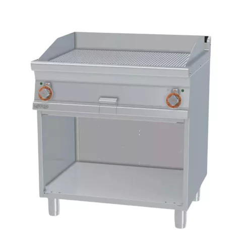 Lotus rostlap, elektromos, öntöttvas, bordázott felületű, 2 zónás, nyitott tárolóval, 11,1 kW