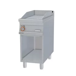   Lotus rostlap, elektromos, keménykrómozott, bordázott felületű, álló, 1 zónás, nyitott tárolóval, 7,5 kW