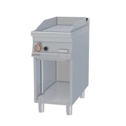   Lotus rostlap, gázüzemű, keménykrómozott, bordázott felületű, álló, 1 zónás, nyitott tárolóval, 9 kW