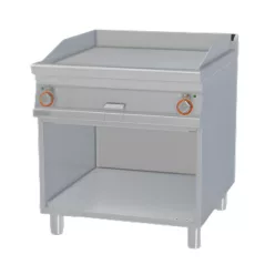   Lotus rostlap, elektromos, keménykrómozott, bordázott felületű, álló, 2 zónás, nyitott tárolóval, 15 kW