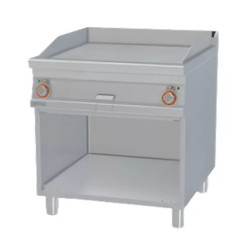 Lotus rostlap, elektromos, keménykrómozott, bordázott felületű, álló, 2 zónás, nyitott tárolóval, 15 kW