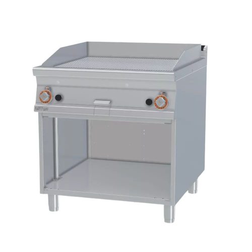 Lotus rostlap, gázüzemű, keménykrómozott, bordázott felületű, álló, 2 zónás, nyitott tárolóval, 18 kW