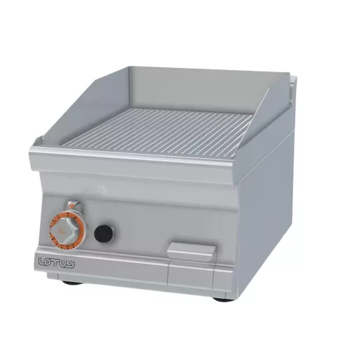 Lotus rostlap, gázüzemű, öntöttvas, bordázott felületű, asztali, 1 zónás, 6 kW