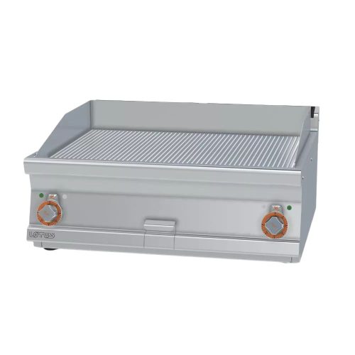 Lotus rostlap, elektromos, keménykrómozott, bordázott felületű, asztali, 2 zónás, 11,1 kW