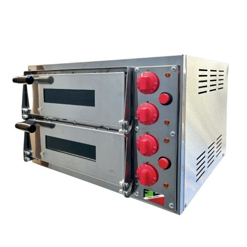 Pizzakemence, elektromos, kétkamrás, 2x34 cm
