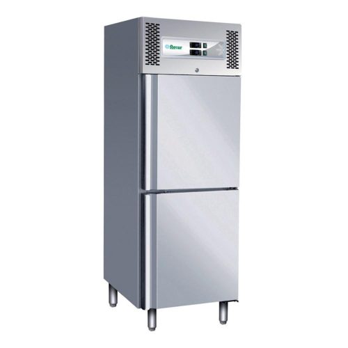 Forcar ipari hűtő és fagyasztószekrény, 600 literes, rozsdamentes, 2 félajtós, GN/1