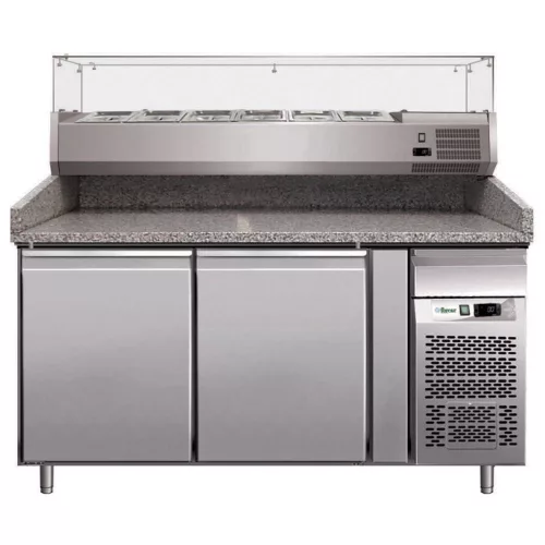 Forcar pizzapult, 2 ajtós, statikus hűtéssel