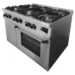   Emax Gáztűzhely és GN1/1 statikus elektromos sütő, 6 égős, 28,45 kW