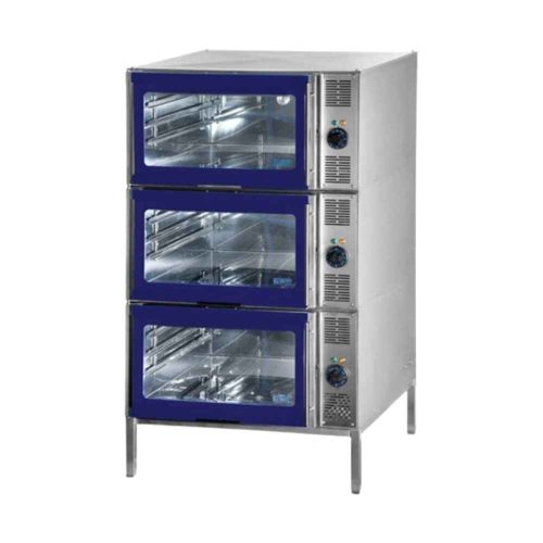 Statikus sütő, elektromos, manuális, 3 kemencés egybeépített, GN 2/1