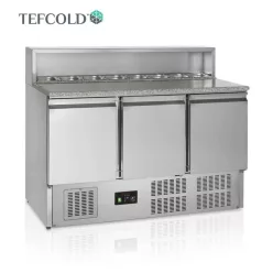 Tefcold pizza munkaasztal, 3 ajtós, gránit fedlap, GN1/6