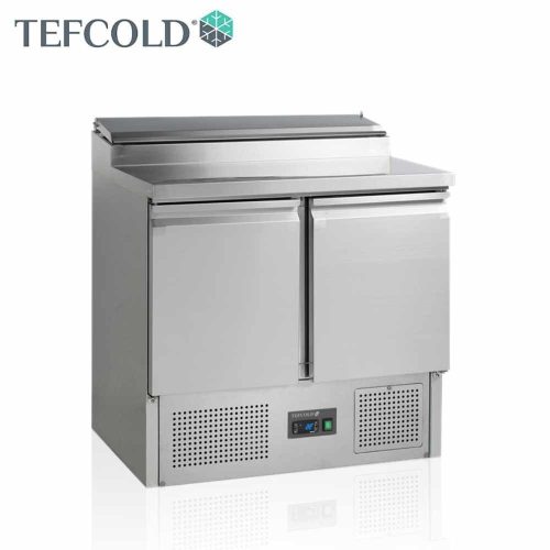 Tefcold salátahűtő pult, GN1/1, 2 ajtós, beépített feltéthűtővel