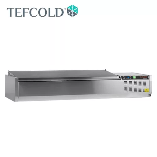 Tefcold Feltéthűtő, 6 x GN1/4, rozsdamentes acélFedél, 1400 x 335 x 288.5 mm