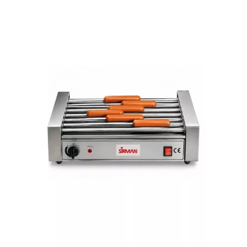Sirman hot-dog sütő, 7 hengeres, teflonozott hengerekkel, 1,4 kW
