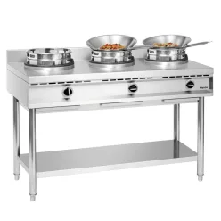 Bartscher gázüzemű wok, álló, háromégős, 34,5 kW