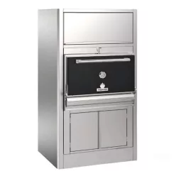   Faszenes sütő, alsó és felső melegen tartott szekrénnyel, L