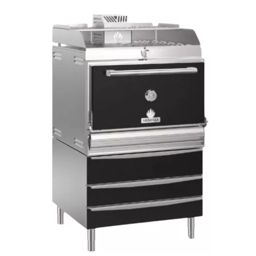 Faszenes sütő, melegentartó polccal, 3 alsó melegített fiókkal, l