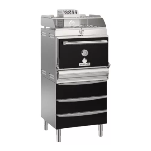 Faszenes sütő, melegentartó polccal, 3 alsó melegített fiókkal, s