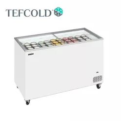   Tefcold mélyhűtőláda, csúszó üvegtetővel, 401 l, 1300x630x892 mm