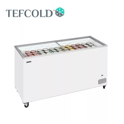 Tefcold mélyhűtőláda, csúszó üvegtetővel, 491 l, 1550x630x892 mm