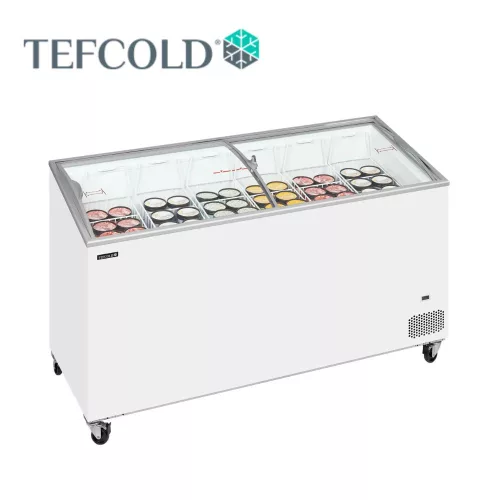 Tefcold mélyhűtőláda, csúszó üvegtetővel, 427 l, 1550x615x949 mm