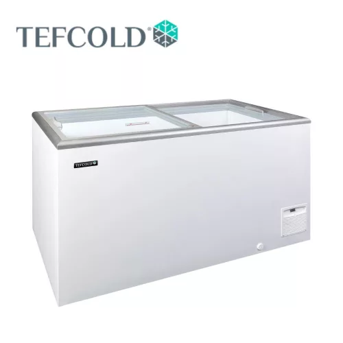 Tefcold mélyhűtőláda, csúszó üvegtetővel, 426 l, 1344x694x867 mm