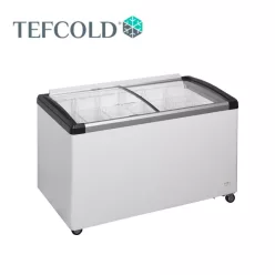   Tefcold mélyhűtőláda, csúszó üvegtetővel, 435 l, 1350x695x780 mm