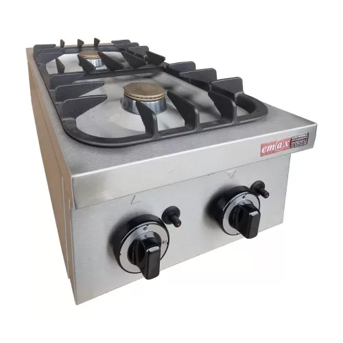 Emax asztali gáztűzhely, 2 égős, 9kw