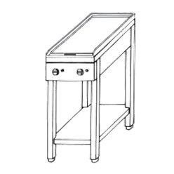   Emax Álló rostlap, bordázott sütőlappal, gázüzemű, 4,2kW