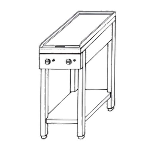 Emax Álló rostlap, bordázott sütőlappal, gázüzemű, 4,2kW