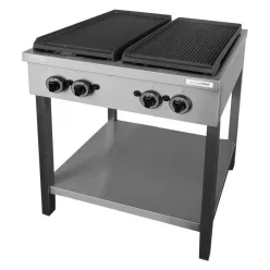   Emax Álló rostlap, bordázott és sima sütőlappal, gázüzemű, 8,4 kW