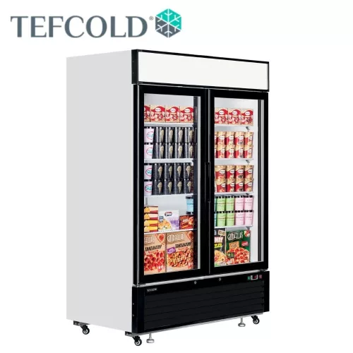 Tefcold fagyasztóvitrin, 1108 literes, 2 üvegajtós, ventillációs, 1,2 kW