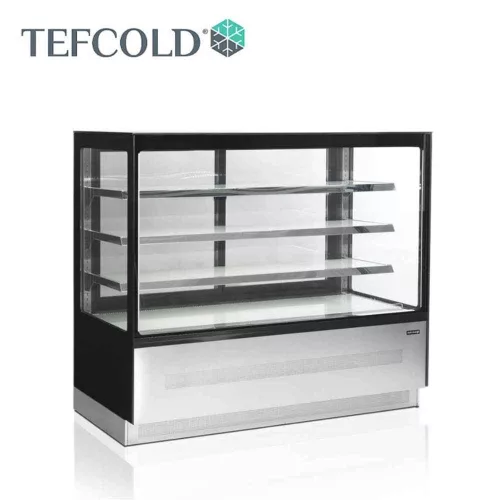 Tefcold kínáló hűtővitrin, 400 literes, egyenesFrontüveges, ventilációs