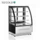 Tefcold kínáló hűtővitrin, 238 literes, hajlított frontüveges, ventilációs