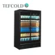 Tefcold hűtővitrin, 1229 literes, két üvegajtós, ventilációs, fekete
