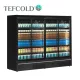Tefcold hűtővitrin, 2457 literes, négy üvegajtós, ventilációs, fekete