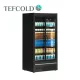 Tefcold hűtővitrin, 921 literes, két üvegajtós, ventilációs, fekete