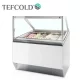 Tefcold Fagylaltpult, 12 tégelyes, ventillációs, led belső világítással, egyenes üveggel