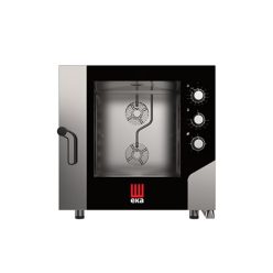   Tecnoeka kombi sütő gőzpároló, elektromos, gasztronómiai, 6 tálcás, mechanikus