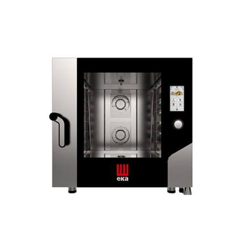 Tecnoeka kombi sütő gőzpároló, elektromos, gasztronómiai, 6 tálcás, érintőpaneles