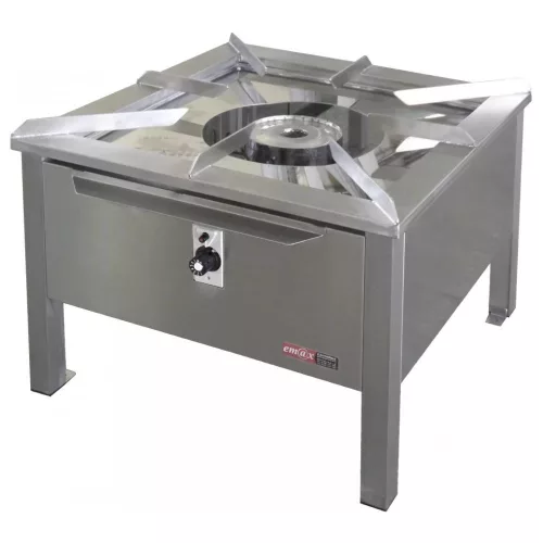 Emax Főzőzsámoly, gázüzemű, rozsdamentes, 14 kW