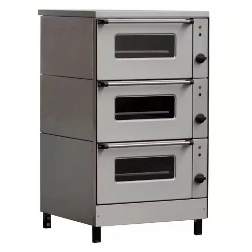 EMAX Statikus sütő, gázüzemű, 3 aknás, GN2/1, 20,4 kW