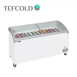   Tefcold mélyhűtőláda, csúszó üvegtetővel, 475 l, 1570x650x918 mm