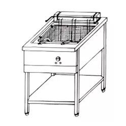 Emax Elektromos olajsütő, 700-as, 1x20 L, 9 kW