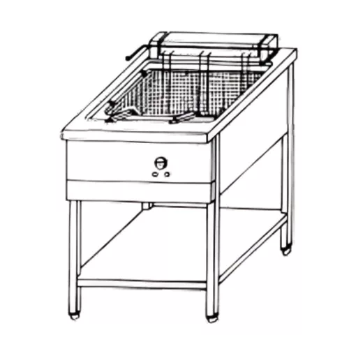 Emax Elektromos olajsütő, 700-as, 1x20 L, 9 kW