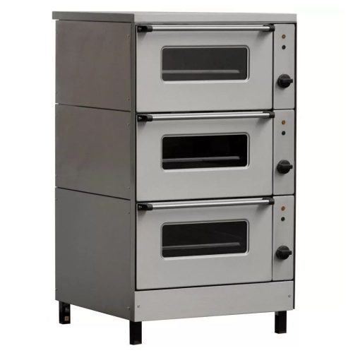 EMAX Statikus sütő, elektromos, 3 aknás, GN2/1, 13,5 kW